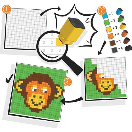 Δημιουργικό παιχνίδι με σφραγίδες Trodat Pixel stamp Animals
