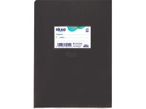 Τετράδιο Skag "SUPER ΔΙΕΘΝΕΣ" Εκθέσεων 50 Φύλλων 17x25cm (Πλαστικό Εξώφυλλο) Μαύρο 302449 (Μαύρο)