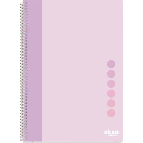 Τετράδιο σπιράλ Skag Pastel Vives A4 2 θεμάτων διάφορα χρώματα (312912)