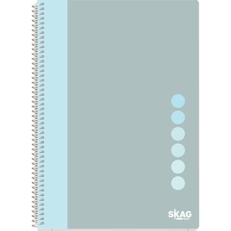 Τετράδιο σπιράλ Skag Pastel Vives A4 2 θεμάτων διάφορα χρώματα (312912)