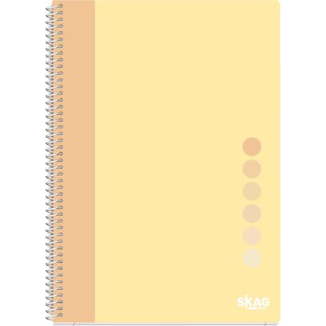 Τετράδιο σπιράλ Skag Pastel Vives A4 2 θεμάτων διάφορα χρώματα (312912)
