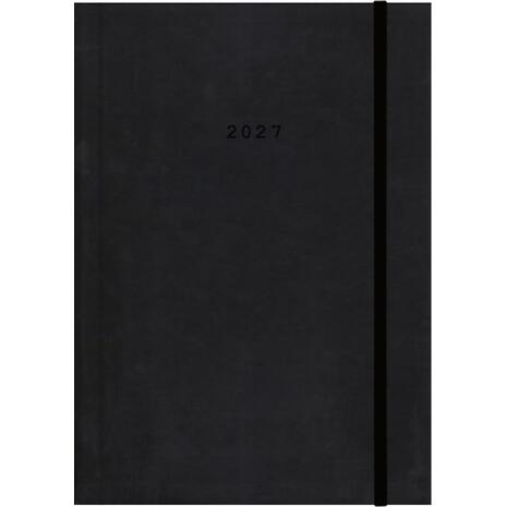 Ημερολόγιο ημερήσιο Next Velvet 2027 βιβλιοδετημένο με λάστιχο 17x25εκ. Μαύρο (02432-16)