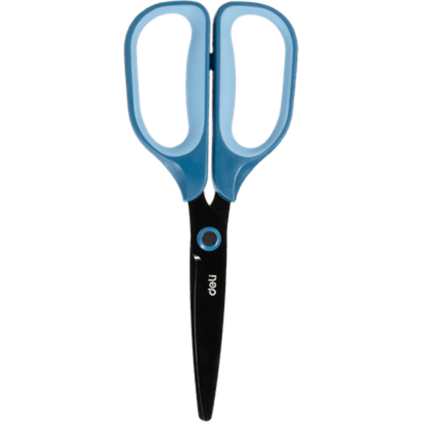 Ψαλίδι γραφείου Deli Linfini μαλακή λαβή 17.5cm (L+R) Μπλε