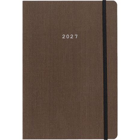 Ημερολόγιο εβδομαδιαίο Next Fabric flexi 2027 με λάστιχο 17x25cm Καφέ (02327-07-27)