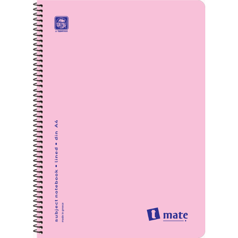 Τετράδιο σπιράλ Typotrust T-Mate PP A4 2 θεμάτων 120 σελίδες (διάφορα χρώματα)