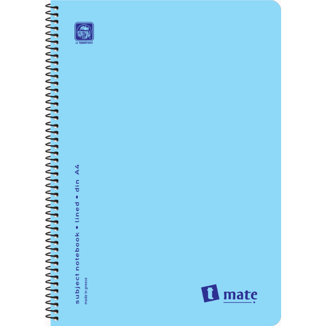 Τετράδιο σπιράλ Typotrust T-Mate PP A4 2 θεμάτων 120 σελίδες (διάφορα χρώματα)