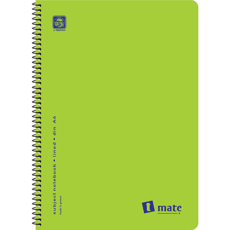 Τετράδιο σπιράλ Typotrust T-Mate PP A4 2 θεμάτων 120 σελίδες (διάφορα χρώματα)