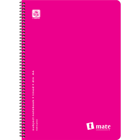 Τετράδιο σπιράλ Typotrust T-Mate PP A4 2 θεμάτων 120 σελίδες (διάφορα χρώματα)