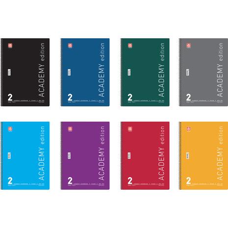 Τετράδιο σπιράλ Typotrust Academy A4 2 θεμάτων 120 σελίδες (διάφορα χρώματα)