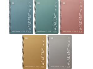 Τετράδιο σπιράλ Typotrust Academy Metallic A4 2 Θεμάτων ριγέ 60φ