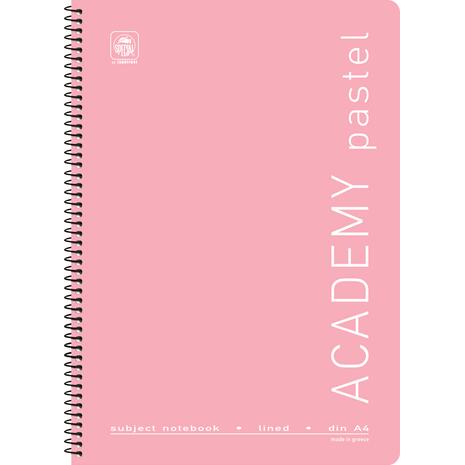 Τετράδιο σπιράλ Typotrust Academy Pastel A4 2 θεμάτων (διάφορα χρώματα)