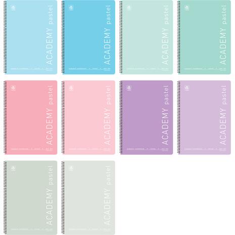 Τετράδιο σπιράλ Typotrust Academy Pastel A4 2 θεμάτων (διάφορα χρώματα)