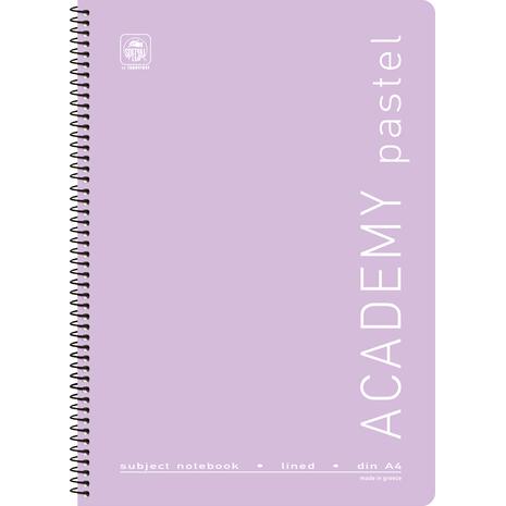 Τετράδιο σπιράλ Typotrust Academy Pastel A4 2 θεμάτων (διάφορα χρώματα)