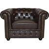 ΣΕΤ ΣΑΛΟΝΙ 2ΘΕΣΙΟ & 3ΘΕΣΙΟ & ΠΟΛΥΘΡΟΝΑ CHESTERFIELD ΣΚΟΥΡΟ ΚΑΦΕ