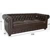 ΣΕΤ ΣΑΛΟΝΙ 2ΘΕΣΙΟ & 3ΘΕΣΙΟ & ΠΟΛΥΘΡΟΝΑ CHESTERFIELD ΣΚΟΥΡΟ ΚΑΦΕ