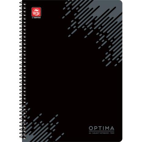 Τετράδιο σπιράλ Typotrust Optima A4 2 θεμάτων 120 σελίδες (διάφορα χρώματα)