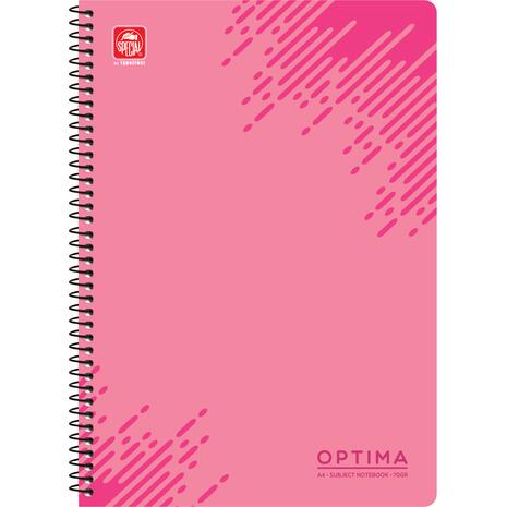 Τετράδιο σπιράλ Typotrust Optima A4 2 θεμάτων 120 σελίδες (διάφορα χρώματα)