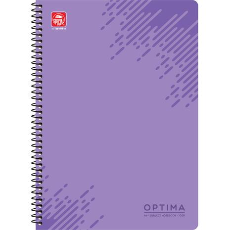 Τετράδιο σπιράλ Typotrust Optima A4 2 θεμάτων 120 σελίδες (διάφορα χρώματα)