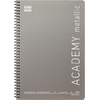 Τετράδιο σπιράλ Typotrust Academy Metallic 2 θεμάτων 17x25cm