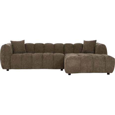ΚΑΝΑΠΕΣ ΓΩΝΙΑ (ΔΕΞΙΑ) LYKKE HM3326.03R ΠΡΑΣΙΝΟ ΥΦΑΣΜΑ 280x89-165(η γωνία)x70Υεκ
