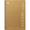Τετράδιο σπιράλ Typotrust Academy Metallic A4 4 Θεμάτων ριγέ 120φ