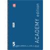 Τετράδιο σπιράλ Typotrust Academy A4 5 θεμάτων (διάφορα κλασικά χρώματα)