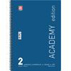 Τετράδιο Σπιράλ Typotrust Academy 17x25cm ριγέ 2 θεμάτων 60φ Διάφορα χρώματα