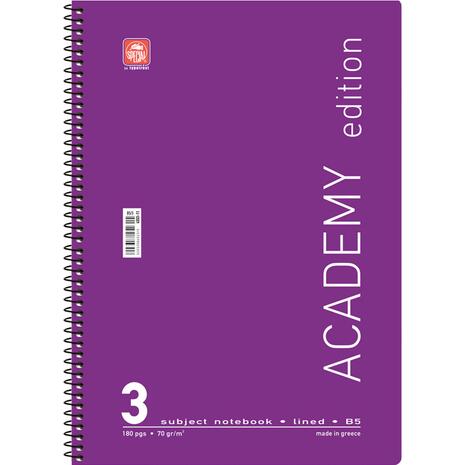 Τετράδιο σπιράλ Typotrust Academy 3 θεμάτων 17x25cm