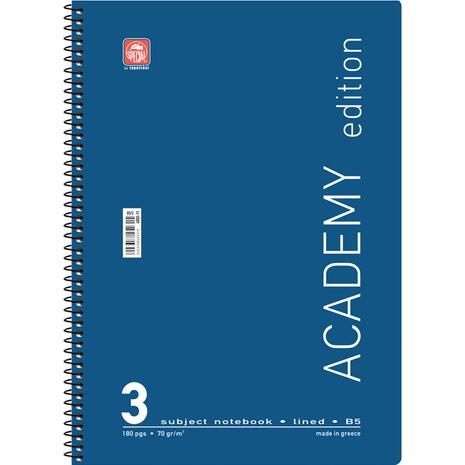Τετράδιο σπιράλ Typotrust Academy 3 θεμάτων 17x25cm