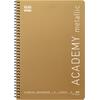 Τετράδιο σπιράλ Typotrust Academy Metallic 3 θεμάτων 17x25cm