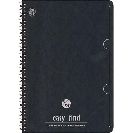 Τετράδιο Σπιράλ Typotrust Easy find A4 ριγέ 3 θεμάτων 90φ Διάφορα χρώματα
