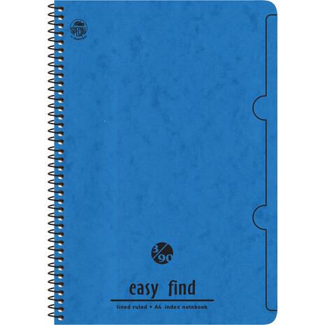 Τετράδιο Σπιράλ Typotrust Easy find A4 ριγέ 3 θεμάτων 90φ Διάφορα χρώματα