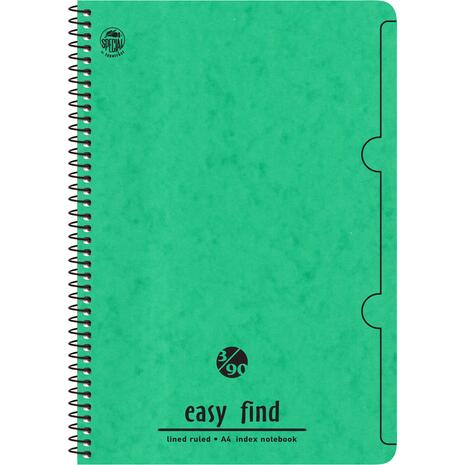 Τετράδιο Σπιράλ Typotrust Easy find A4 ριγέ 3 θεμάτων 90φ Διάφορα χρώματα