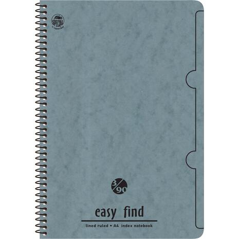 Τετράδιο Σπιράλ Typotrust Easy find A4 ριγέ 3 θεμάτων 90φ Διάφορα χρώματα