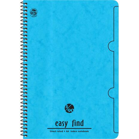 Τετράδιο Σπιράλ Typotrust Easy find A4 ριγέ 3 θεμάτων 90φ Διάφορα χρώματα
