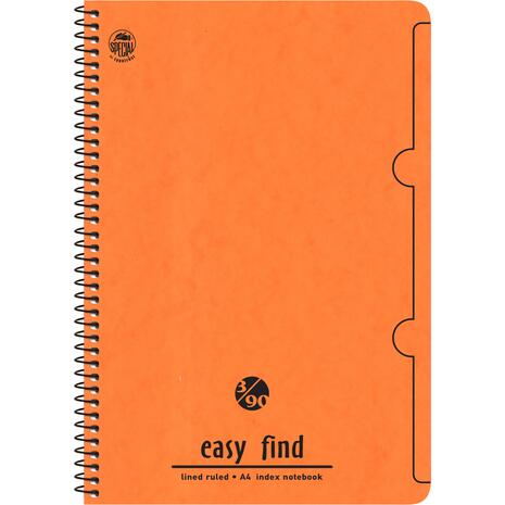 Τετράδιο Σπιράλ Typotrust Easy find A4 ριγέ 3 θεμάτων 90φ Διάφορα χρώματα