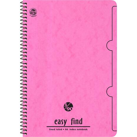 Τετράδιο Σπιράλ Typotrust Easy find A4 ριγέ 3 θεμάτων 90φ Διάφορα χρώματα