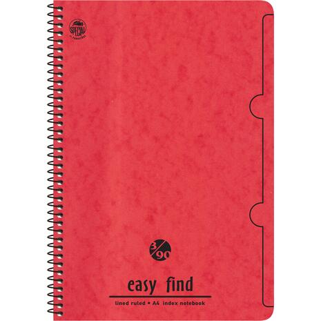 Τετράδιο Σπιράλ Typotrust Easy find A4 ριγέ 3 θεμάτων 90φ Διάφορα χρώματα