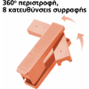 Συρραπτικό Χειρός Περιστρεφόμενο 360ο Nusign Deli 20 Φύλλων (24/6 & 26/6) Ροζ
