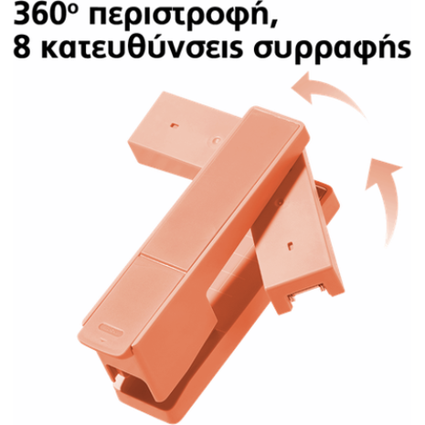 Συρραπτικό Χειρός Περιστρεφόμενο 360ο Nusign Deli 20 Φύλλων (24/6 & 26/6) Ροζ