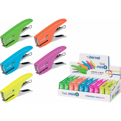 Συρραπτικό Χειρός Turikan Fluo mini No.64 10-15Φ διάφορα χρώματα