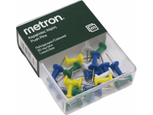 Πινέζες πίνακα Metron με χοντρό κεφάλι (κουτάκι 20 τεμαχίων)