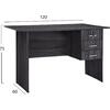 ΓΡΑΦΕΙΟ ΜΕ 3 ΣΥΡΤΑΡΙΑ HAYDEN HM2268.01 ΜΕΛΑΜΙΝΗ ΣΕ ΑΝΘΡΑΚΙ ΧΡΩΜΑ 120x60x75Υεκ