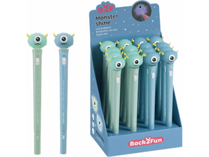 Στυλό διαρκείας BACK2FUN Shine Monster με καπάκι led 1.00mm