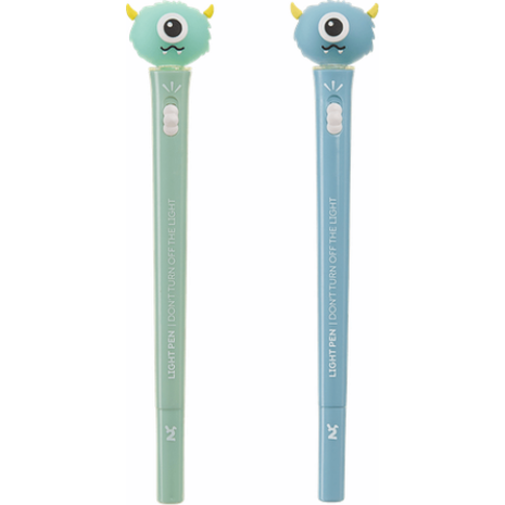 Στυλό διαρκείας BACK2FUN Shine Monster με καπάκι led 1.00mm