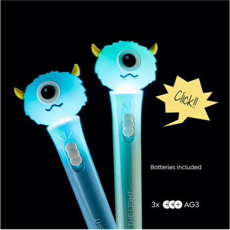 Στυλό διαρκείας BACK2FUN Shine Monster με καπάκι led 1.00mm
