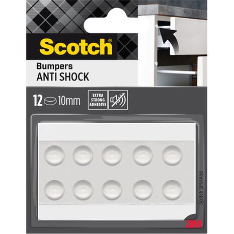 Προστατευτικά αυτοκόλλητα στοπ 3M SP91A58 Scotch Anti-Shock στρογγυλά διάφανα 10mm (12 τεμ)