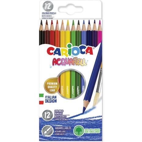 Ξυλομπογιές ακουαρέλας Carioca ACQUARELL 42857 (πακ 12 χρωμάτων)