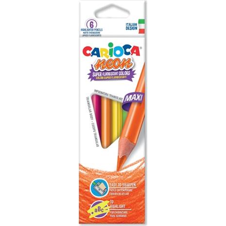 Ξυλομπογιές Carioca 42809 Neon (συσκευασία 6 χρωμάτων)