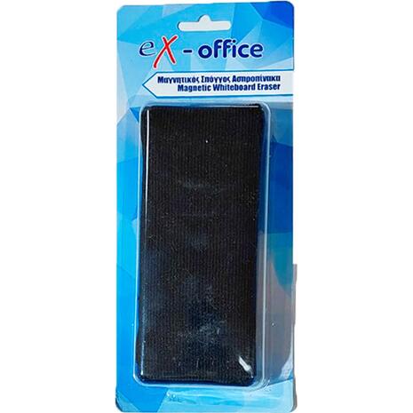 Σπόγγος ασπροπίνακα μαγνητικός Ex-Office 65x140mm μαύρος